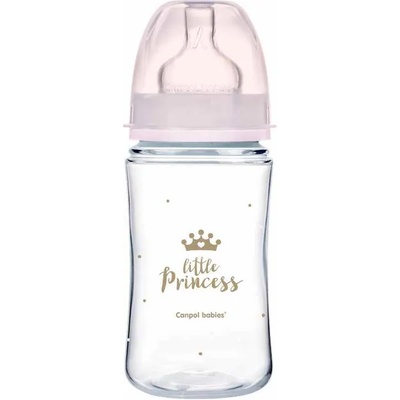 Canpol babies Антиколик шише Canpol Easy Start - Royal Baby, 240 ml, розово (35/234_pin)