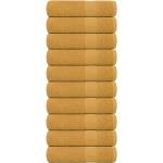 vidaXL Кърпи за душ FROGN 10 бр. Златни 70x140 см 360 г/м2 (136811)
