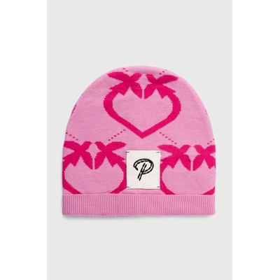 Pinko Up Детска шапка Pinko Up в розово с фина плетка (F3PIBGHT146)
