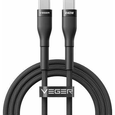 Veger CC03 Typ C na Typ C PD 5A 240W 1,5m černý