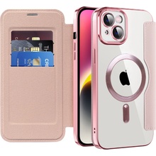 Techsuit - SmartMag Book puzdro na iPhone 14 - ružové