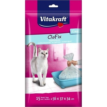 Vitakraft CloFix Vrecká do mačací toalety 56 x 37 x 34 cm 15 ks