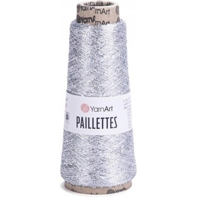 YarnArt Paillettes 8001 strieborná