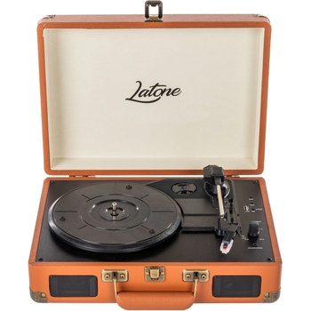 Latone RetroCase Brown Portable грамофон (LT-01PBW)