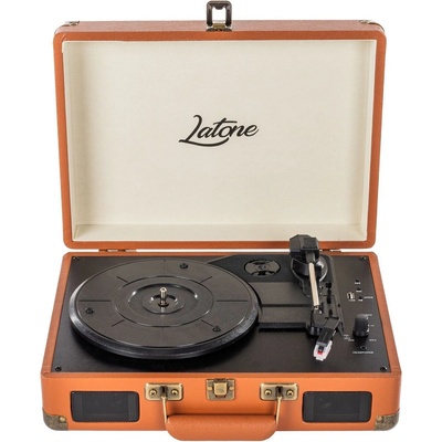 Latone RetroCase Brown Portable грамофон (LT-01PBW)