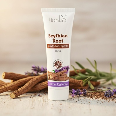 TianDe Dr. Taiga Zubní fytopasta na obnovu skloviny Skytský kořen 80 g – Zbozi.Blesk.cz