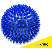 Rehabiq Masážna loptička ježko, modrá 10 cm