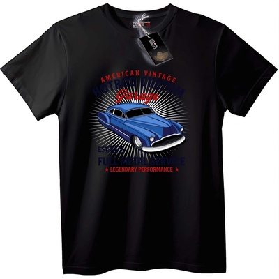 NOONEBRAND Тениска Американски Винтидж Hotrod Гараж - 7XL, White