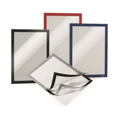 Informačný rám, A4, samolepiaca zadná strana, magnetický predný kryt, DURABLE "DURAFRAME", červená