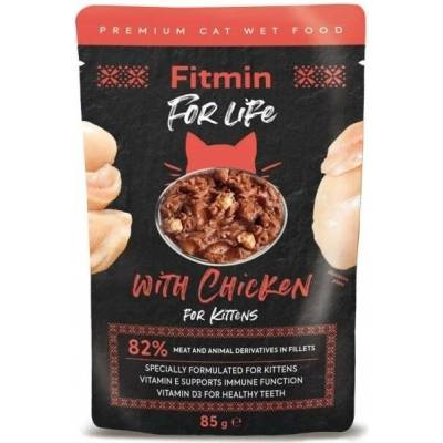FITMIN Kočičí pro koťata KUŘE 85 g