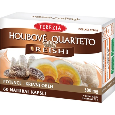 Houbové Quarteto s reishi kapslí 60