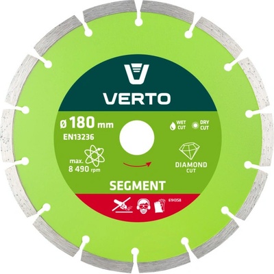 Verto Kotouč diamantový 180 x 22 mm 61H3s8