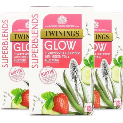 Twinings Zelený čaj s jahodou okurkou a aloe vera 20 sáčků 40 g