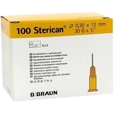 Sterican Injekčná ihla inzulin 30 G x 1/2 0,30 x 12 mm žltá 100 ks