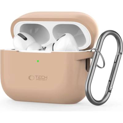 Tech-protect SILICONE HOOK APPLE AIRPODS PRO 1 / 2 Cafe Latte (5906302313280)
