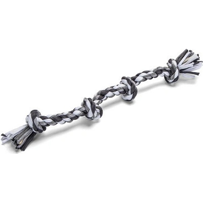 Nobleza bavlněné lano s uzly 42 cm šedá