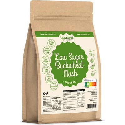 GreenFood nutrition Low sugar rychlá kaše pohanková kakaová 500 g