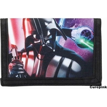Peněženka rozkládací Star Wars/Hvězdné války: Darth Vader saga 12,5 cm x 9,5 cm černá polyester [333544] CurePink