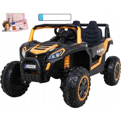 Buggy UTV 2000M Závodní auto na baterie + MP3 zvuky Světla + dálkové ovládání + pomalý start zlatá