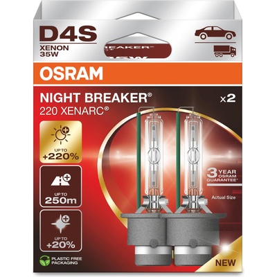 OSRAM D4S 35W XENARC® NIGHT BREAKER® LASER +220% 3 year guarantee* 2 pcs - 66440XN2-2HB