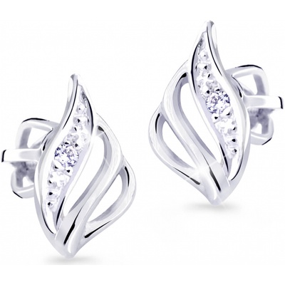 Cutie Diamonds Luxusní náušnice z bílého zlata s brilianty DZ8024-L-30-00-X-2
