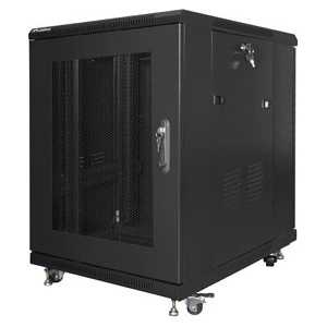 Lanberg rack cabinet 19" free-standing 15U/600x800 (flat pack) with mesh door black (FF01-6815-23B) - TechnoGear