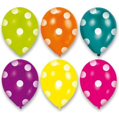 Amscan Nafukovací balónky Dots mix barev