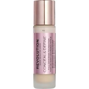 Makeup Revolution Conceal & Define Покривен фон дьо тен, F2, 23 ml - baby