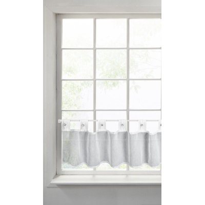 Takoy Záclonka SEVILLA z hladké matné látky s ozdobnými poutky s krystalky 150 x 30 cm-HF-374362 | 150 x 30 cm