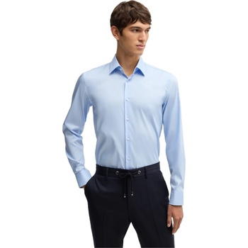 Image 1 of HUGO BOSS Men's Plain Long-Sleeve Shirt - Light/Pstl Blue