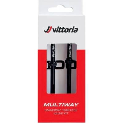 Bezdušové ventily Vittoria Multiway tubeless valve alloy - black 80 mm