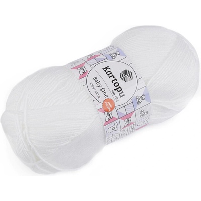 Pletací příze Baby One 100 g, střední, 5 (010) bílá