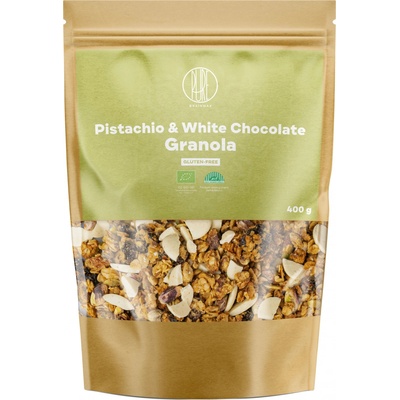 BrainMax Pure Pistachio & White Chocolate Granola pistácie a biela čokoláda BIO 400 g