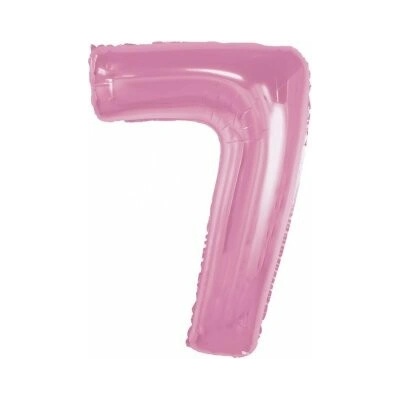 GoDan Číslice "7" růžová 92cm fóliový balónek