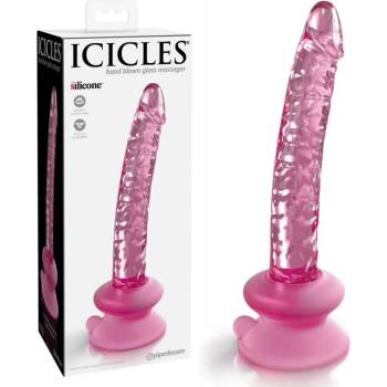 Image 1 of Стъклено пенис дилдо с вакуумна основа, 17см. - Icicles №86 (D-230583)