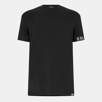 Dsquared2 Тениска DSQUARED2 Men's DSQ Band Logo Slim Fit T-Shirt - Black