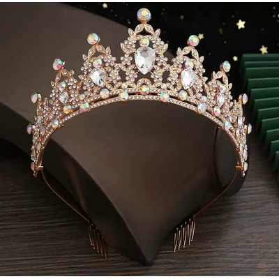 Naishide Jewelry Krystalová korunka do vlasů s hřebínky – Zboží Dáma