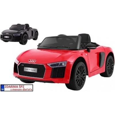Elcars Elektrické auto AUDI R8 Spyder RS lakované čierne