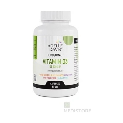 Adelle Davis Liposomal Vitamin D3 2000 IU 60 kapsúl