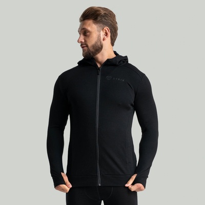 GymBeam STRIX Суичър с цип MERINO I Black M