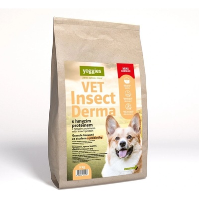 Yoggies VET Insect Derma s hmyzím proteinem minigranule lisované za studena s probiotiky 5 kg