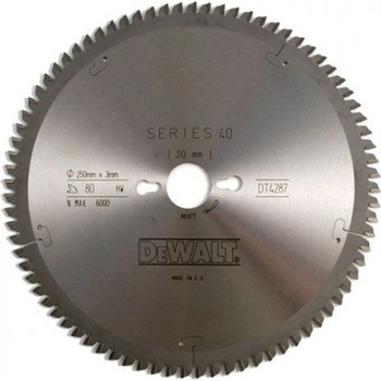 DeWALT DT4287 Pílový kotúč, ø 250 mm, 80 zubov