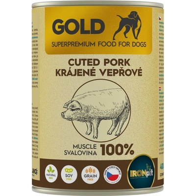 IRONpet Gold Dog Bravčová krájaná svalovina 400 g