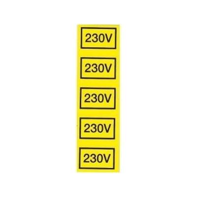 Tabulka č.13 Samolepící tabulka - symbol 230V