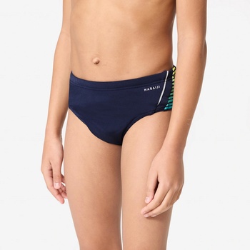 Nabaiji Chlapčenské slipové plavky 900 Yoke modro-žlté žltá