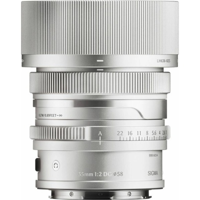 SIGMA 35 mm f/2 DG Contemporary pre L-mount strieborný