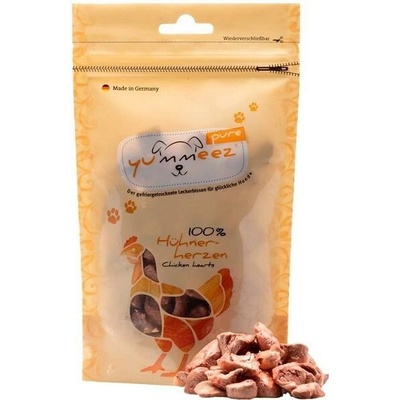 Yummeez Pure Hühnerherzen sušené mrazom kuracie srdiečka 35 g