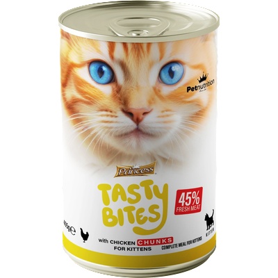 Petnutrition ПОСЛЕДНИ БРОЙКИ: Princess Tasty Bites мокра храна за малки котенца с парченца пилешко месо
