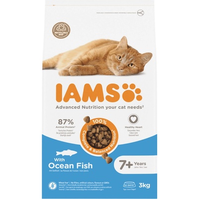 IAMS For Vitality Cat Senior Ocean Fish pre staršie mačky s morskými rybami 3 kg