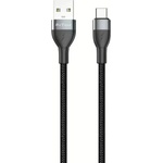 DeTech Кабел за данни DeTech DE-C69UC, 2.4A, Type-C, 1.0m, Черен - 40555